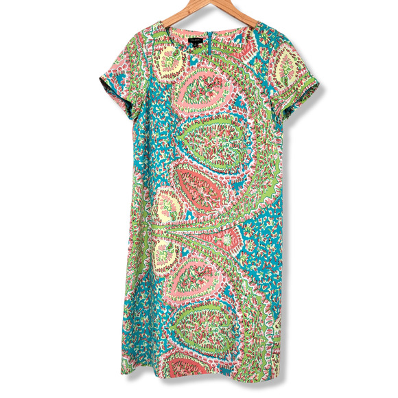 Talbots Dresses & Skirts - Talbots 100% Silk Shift Paisley Lined Short Sleeve Dress